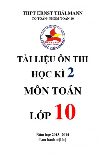 2.   18 đề thi HK2 lớp 10 trường THPT Ernst Thalmann – TP. HCM