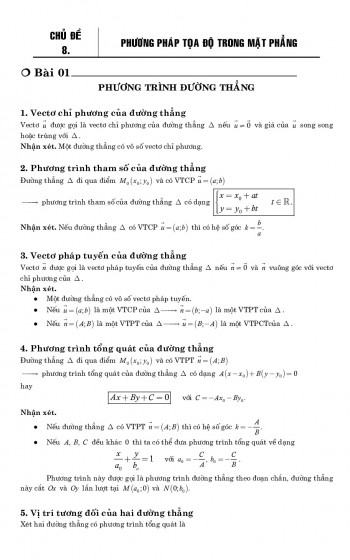 Toán 10 - Bài tập trắc nghiệm phương pháp tọa độ trong mặt phẳng có lời giải chi tiết