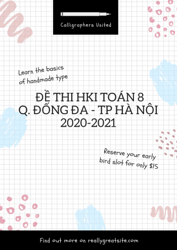 Toán 8: Đề thi HKI Quận Đống Đa Hà Nội năm 2020 - 2021