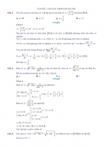 Toán 10: Chuyên đề hàm số đầy đủ (hay) full giải