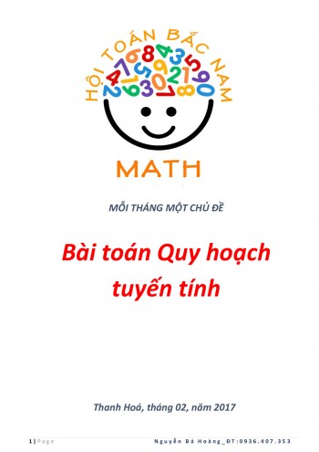 Toán 12 - Bài toán thực tế quy về hệ bất phương trình bậc nhất 2 ẩn - Nguyễn Bá Hoàng