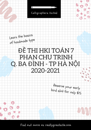 Toán 7: Đề thi HKI Phan Chu Trinh - Quận Ba Đình - Hà Nội năm 2020 - 2021